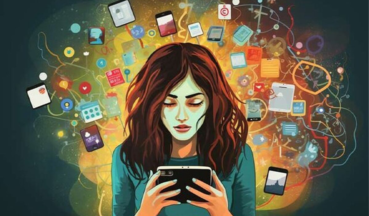 تصویر اصلی مقاله ی " شبکه های اجتماعی و اثر آن در ابتلا به افسردگی "